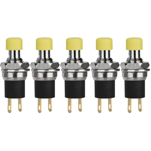 Miniatura 7 de 5 piezas de interruptor de botón de presión de tipo de cierre automático SPST Dash ON/Off azul AC 250V/3A