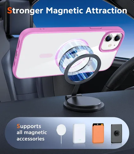 Miniatura 1237 de FNTCASE Funda para iPhone 13 Pro-Max: Fundas magnéticas transparentes compatibles con Magsafe Slim anti amarillamiento protección contra caídas
