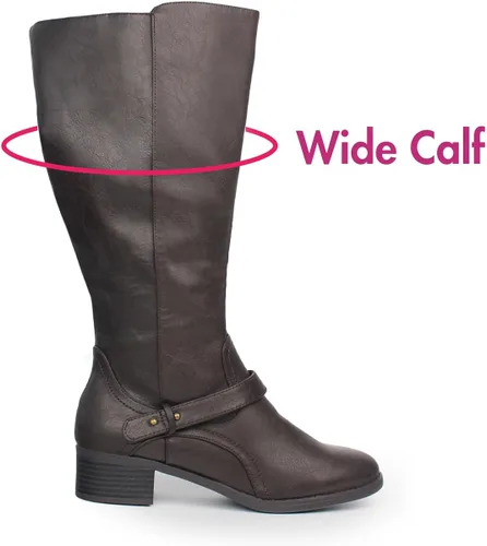 Miniatura 2 de Hawkwell Botas de equitación hasta la rodilla con cremallera doble para mujer
