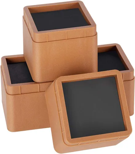 Miniatura 8 de BTSD-home Elevadores de cama de 2 o 4 pulgadas, resistentes, apilables, elevadores de muebles para sofá, mesa, silla, cama, bloques de elevadores