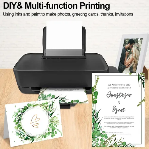 Miniatura 3 de Joyberg Paquete de 60 papel de cartulina blanco de 5 x 7 pulgadas, 250 GSM de grosor, 90 libras, perfecto para invitaciones, anuncios, fotos