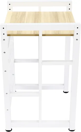 Miniatura 3 de Soporte apilable para lavadora y secadora, estantes resistentes para lavadora y secadora con laminado ajustable de madera, estante de estante