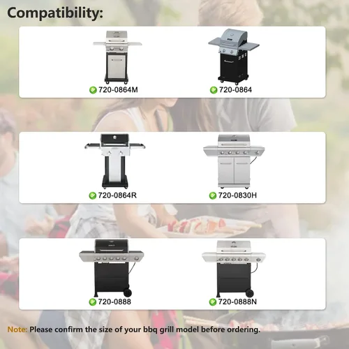 Miniatura 2 de Hiorucet Piezas de repuesto para parrilla Nexgrill 2 Burner 720-0864, 720-0864M. Reemplazo de placas de calor para parrilla, quemadores e