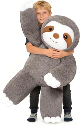 Miniatura 12 de SQEQE Peluche de jirafa grande de 39 pulgadas, jirafa de peluche gigante para niños y adultos, lindos peluches enormes para cumpleaños, Navidad