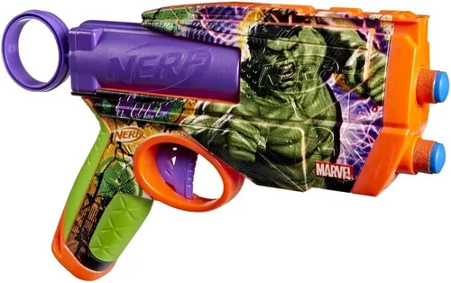 Miniatura 5 de Nerf Marvel Hulk Dart Blaster 4 dardos de espuma Nerf N1 Diseños de piel inspirados en Hulk Regalos para llenar calcetines navideños