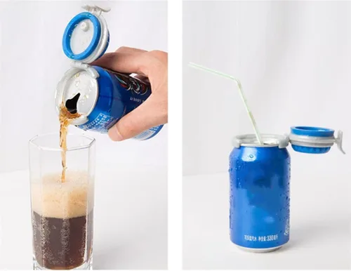 Miniatura 2 de 2 fundas para latas de refrescos y bebidas, tapas de silicona para latas de refrescos, fundas reutilizables para bebidas con burbujas emergentes