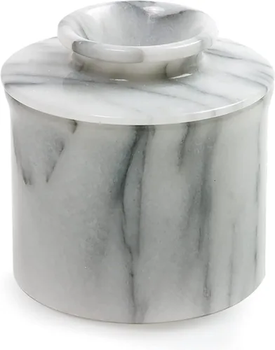 Miniatura 11 de Mantequillera Norpro de mármol, color blanco, talla única , Blanco crudo