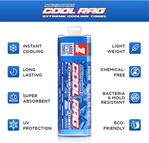 Miniatura 6 de Cool Cool RAG - Toalla de enfriamiento extremo para aliviar el calor, toalla de enfriamiento de PVA para entrenamiento, gimnasio, correr