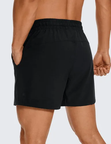 Miniatura 2 de CRZ YOGA Pantalones cortos de entrenamiento sin forro para hombre de 5 pulgadas, ligeros, de secado rápido, para correr, deportes, atletismo