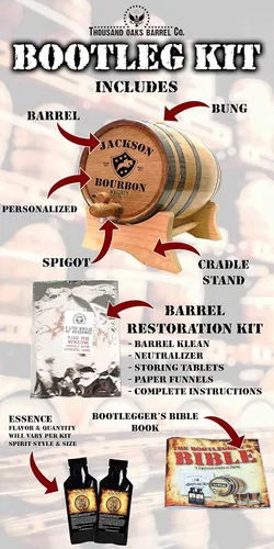 Miniatura 2 de Thousand Oaks Barrel Co. - Kit personalizado para hacer whisky de centeno americano – Thousand Oaks Barrel Co. – Age Spirits in an Oak Cask Keg