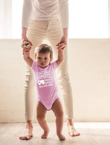 Miniatura 9 de CBTwear Proof Daddy Does Not Play Video Games All the Time – Ropa de bebé – Divertido body para recién nacido para niños y niñas