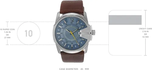 Miniatura 4 de Diesel Not So Basic - Reloj de cuarzo marrón para hombre - DZ1399, Azul Patchwork, Clásico, movimiento de cuarzo