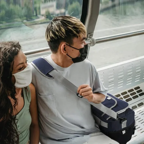 Miniatura 3 de MIER Lonchera térmica aislante a prueba de fugas para adultos, hombres y mujeres, bolsa enfriadora de 30 latas con tapa superior abatible, 18 Azul