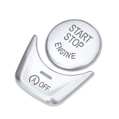 DEMILLO - Cubierta plateada para botón de interruptor de motor para BMW 5 6 7 X 3 X4 Series F chasis F10 F18 F07 F12 F01 F02 F25 F26