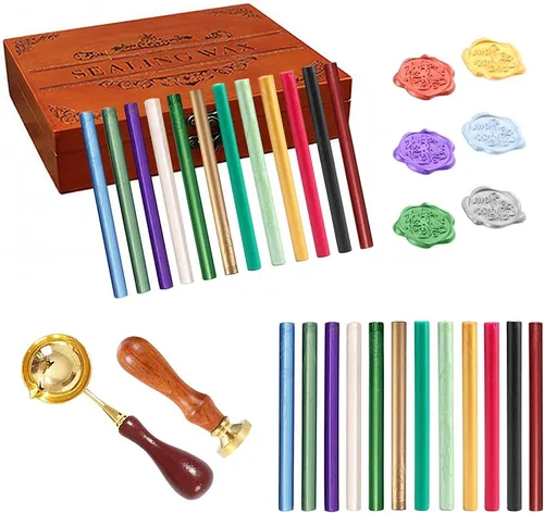 Miniatura 6 de 15 barras de sellado de cera para pistola de pegamento para sello de cera, varillas de sellado de cera marrón para invitaciones de boda, tarjetas
