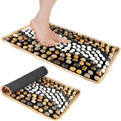 Alfombrilla de masaje de guijarros, masajeador de pies reflexología, almohadilla de acupresión de pies adoquines para relajación de pies cansados