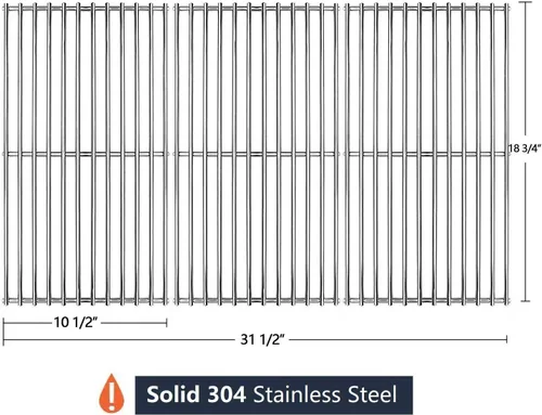 Miniatura 2 de Hongso, rejilla de parrilla SCD453 de repuesto, de acero inoxidable ideal para parrillas Master Centro, Charbroil, Sam's Club, Members Mark