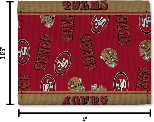 Miniatura 5 de Rico Industries Billetera triple de lona de la NFL - Gran accesorio