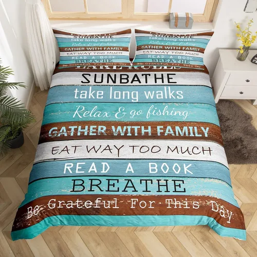 Miniatura 20 de Erosebridal Funda de edredón náutica para niños y niñas, juego de ropa de cama azul y blanco oceánico, funda de edredón de tabla de surf Hawaii