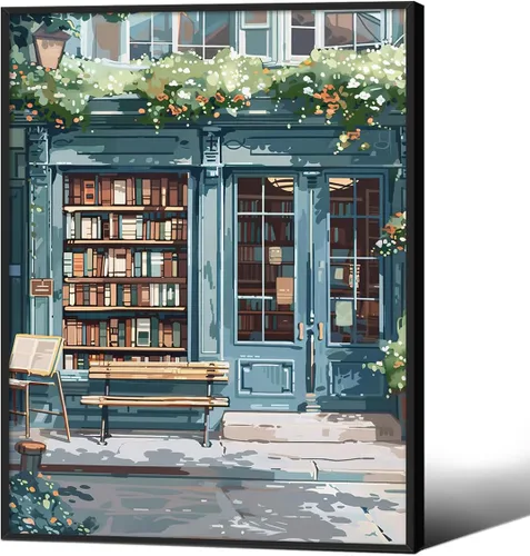 Miniatura 21 de Haitunone Arte de Pared de Lectura Femenina Victoriana Academia Oscura Libros Melancólicos Póster Pintura al Óleo Antigua Impresiones en Lienzo