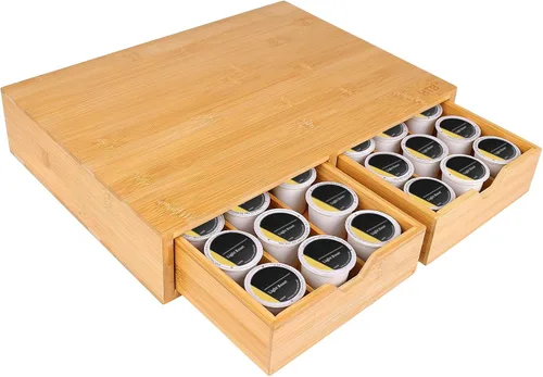 Miniatura 11 de HTB Cajón de almacenamiento de cápsulas de café para organizar cápsulas Nespresso, puede usarse en estación de café, cocina, hogar, oficina