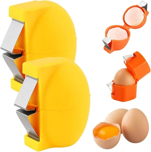 Abridor de huevos 2026, herramienta de acero inoxidable, removedor multifuncional de cáscara para huevos crudos y duros, accesorio de cocina para