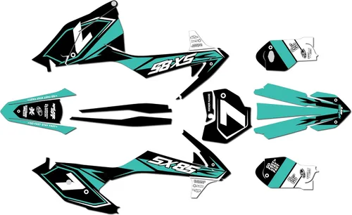 Miniatura 10 de Kit de gráficos para KTM 85SX SX85 (2018-2023) Bash Series Naranja 21 Mil-Dirt Pit Bike Calcomanías de motocicleta, calcomanía de carreras