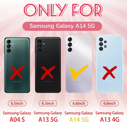 Miniatura 2 de Funda para Samsung Galaxy A14 5G – Funda de teléfono linda para mujeres y niñas, diseño único estético genial para adolescentes, arte kawaii