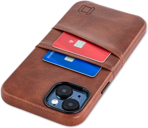 Miniatura 25 de Dockem Funda para tarjetas para iPhone 15 con placa de metal integrada para montaje magnético y 2 bolsillos para tarjetas: Cartera Luxe M2, piel