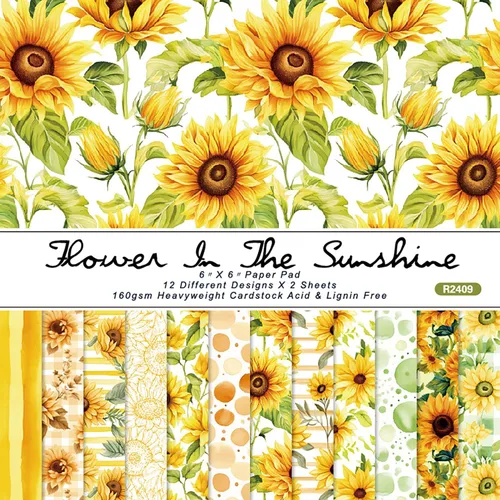Miniatura 10 de YASMEN Papel de álbum de recortes de doble cara de 12 x 12 pulgadas, suministros bohemios para álbumes de recortes, papel de manualidades