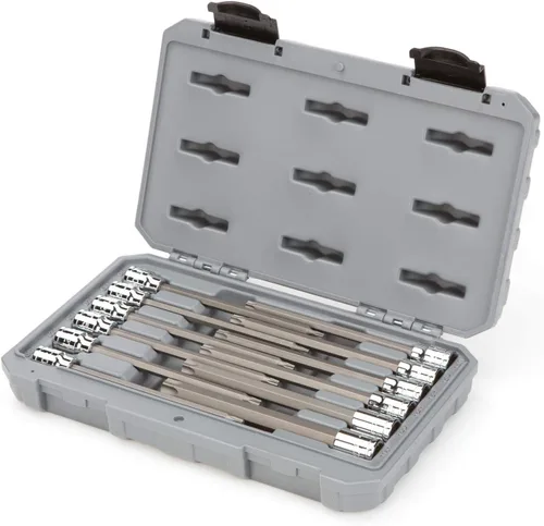 Miniatura 2 de TEKTON 3/8 Pulgada de transmisión Largo Torx Juego de llaves de punta de estrella, 12 piezas (T10-T60) SHB91305