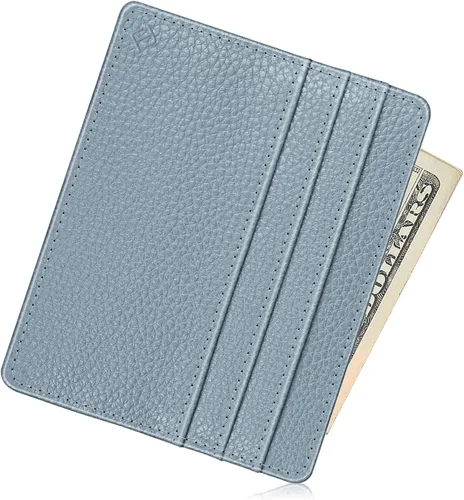 Miniatura 37 de Fintie Billetera delgada y minimalista para bolsillo frontal, con bloqueo RFID, tarjetero y ventana de identificación, para hombre o mujer
