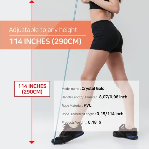 Miniatura 4 de Cuerda de saltar de ejercicio para cardio, boxeo, crossfit, cuerda de saltar ajustable para hombres y mujeres, ligera, sin enredos, fabricada
