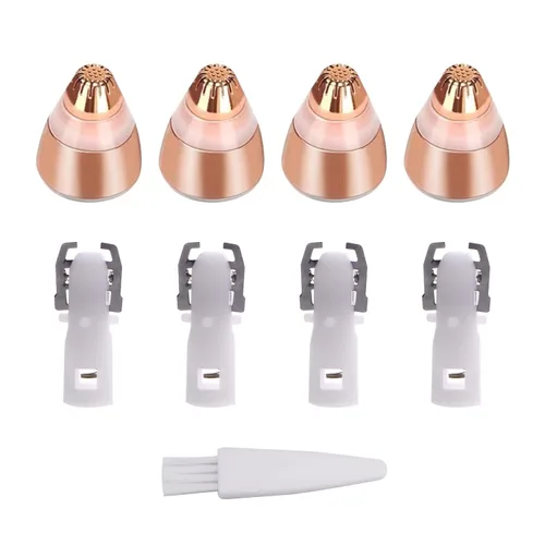 Paquete de 4 cabezales de repuesto impecables, herramienta de repuesto para quitar el vello facial para mujeres, acabado suave facial con cepillo de