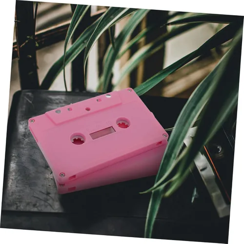 Miniatura 5 de Colorido Retro Cassette Tape Holder Decoraciones 2pcs Cintas de música en blanco para proyectos de bricolaje