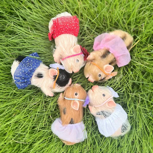 Miniatura 8 de OtardDolls Reborn Piggy Dolls, 5 pulgadas de silicona completa suave realista mini muñecas de cerdo, mini muñecas de cerdo realistas recién nacidos