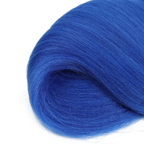 Miniatura 5 de Easy Braid - Cabello de trenzado azul preestirado de 26 pulgadas, paquete de 3 paquetes para trenzas de ganchillo con textura Yaki, ajuste al agua