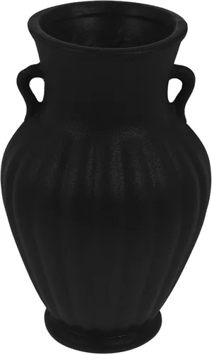 FOMIYES Jarrón de cerámica vintage decorativo de cerámica estilo campestre francés florero floral con doble asa para arreglos florales para flores