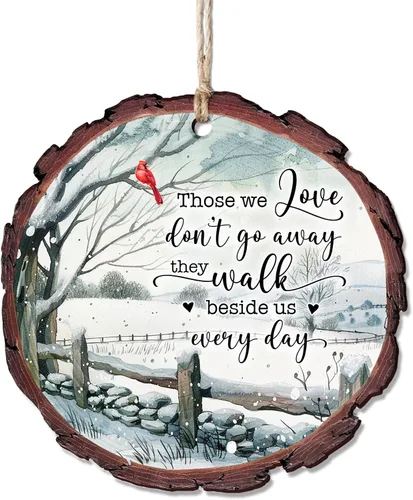 Miniatura 8 de HYTURTLE Adorno conmemorativo cardenal rojo de Navidad Adorno de árbol de Navidad Regalos para pérdida de seres queridos - Regalos conmemorativos