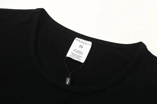 Miniatura 5 de OThread & Co. Camiseta corta de manga larga para mujer, cómoda con agujero para el pulgar, capa elástica básica