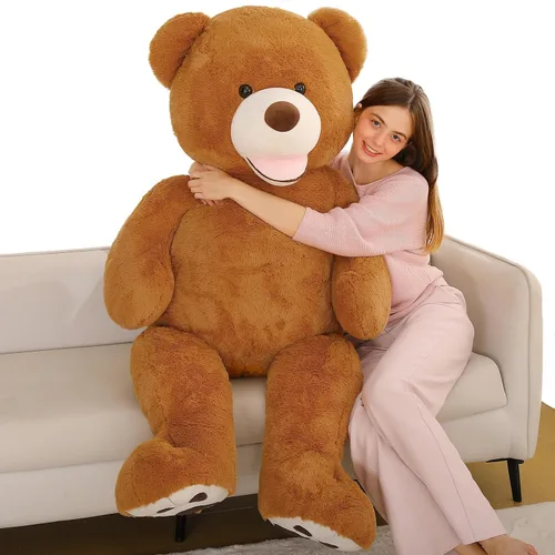 Miniatura 10 de MaoGoLan Oso de peluche gigante de 5 pies, lindo oso de peluche de San Valentín animal de peluche con cara sonriente, regalo para novia, novio