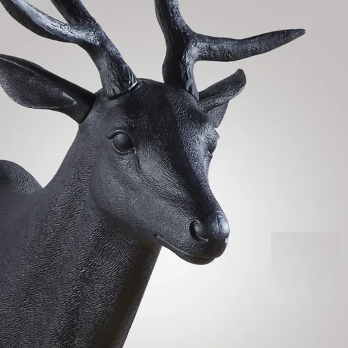 Miniatura 3 de Notakia Wall Charmers Cabeza de Ciervo Falsa Grande Negra Taxidermia Falsa Cabeza de Animal Decoración de Pared - Decoración de Granja Hecha a Mano