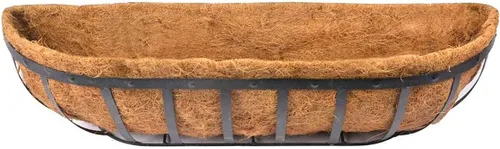 Miniatura 4 de 2 piezas de revestimiento de coco de 24 pulgadas, maceta de pared reemplazable para caja de ventana, cestas de flores de valla