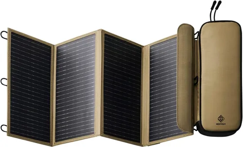Miniatura 5 de NESTOUT Portable Solar Panel, USB-C and USB-A Ports, 14W Solar Charger for Camping, Water Repellent Ripstop Nylon, Foldable Compact Design, Digital