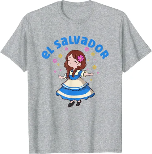 Miniatura 44 de Camiseta de mujer hispana con bandera salvadoreña de El Salvador Orgullosa, Negro