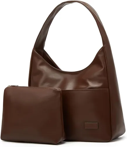 Miniatura 12 de Bolsos de mano tipo tote para mujer, elegantes bolsos tote de cuero vegano, cartera con estilo, casual, moderno, grande, suave, bolso de hombro