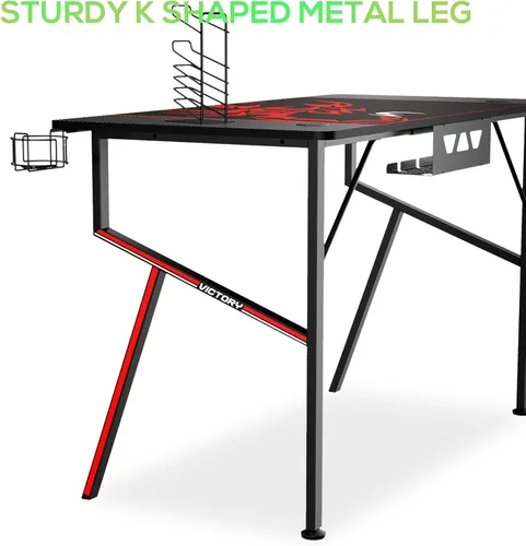 Miniatura 5 de EUREKA ERGONOMIC EE - Escritorio para juegos de oficina, escritorio para computadora, mesa para el hogar, escritorio de 47 pulgadas con alfombrilla