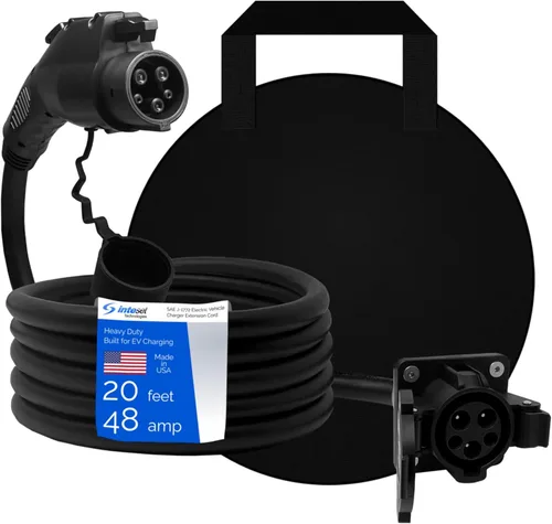 Miniatura 6 de Inteset Cable de extensión J1772 EV de 21 pies y 40 amperios, fabricado en Estados Unidos, para estaciones de carga de vehículos eléctricos, bolsa