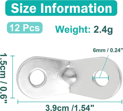 Miniatura 4 de uxcell Tensor de cuerda de guyline de aleación de aluminio, tensores ajustables para tienda de campaña para accesorios de camping, ajustadores