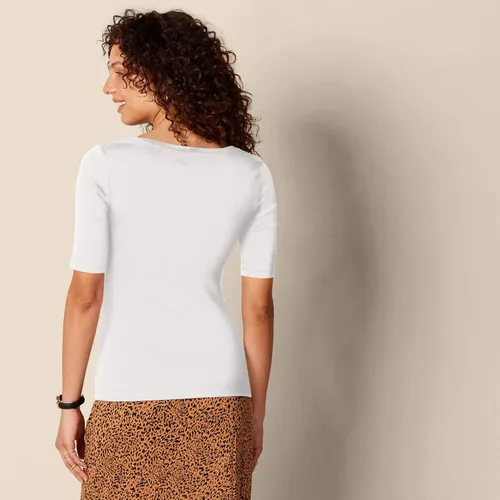 Miniatura 39 de Amazon Essentials - Camiseta de manga corta y cuello cuadrado para mujer